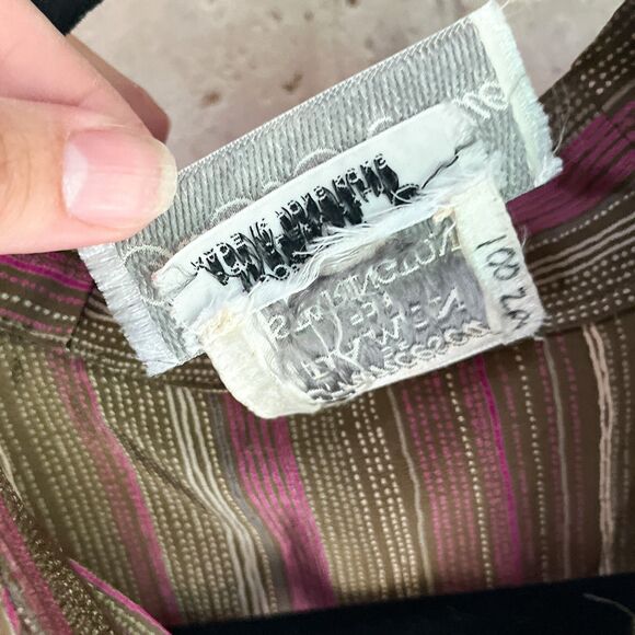 Vintage 1980s Francesca of Damon for  Starington Striped Silk Blouse - S/M - Picture 13 of 13